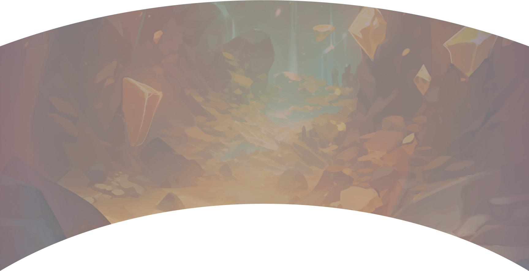 Artwork of a mysterious subterranean cavern