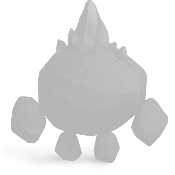 Small rock golem with crystals on its head