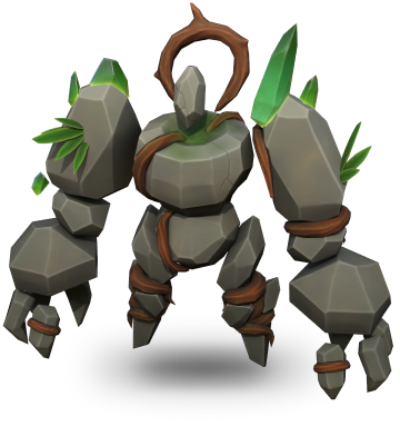 Jaspyros, a stone golem covered in vines and leaves